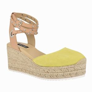 Nine West Adore Espadrille Wedge Sandals - Yellow - Ireland (QA5746083)